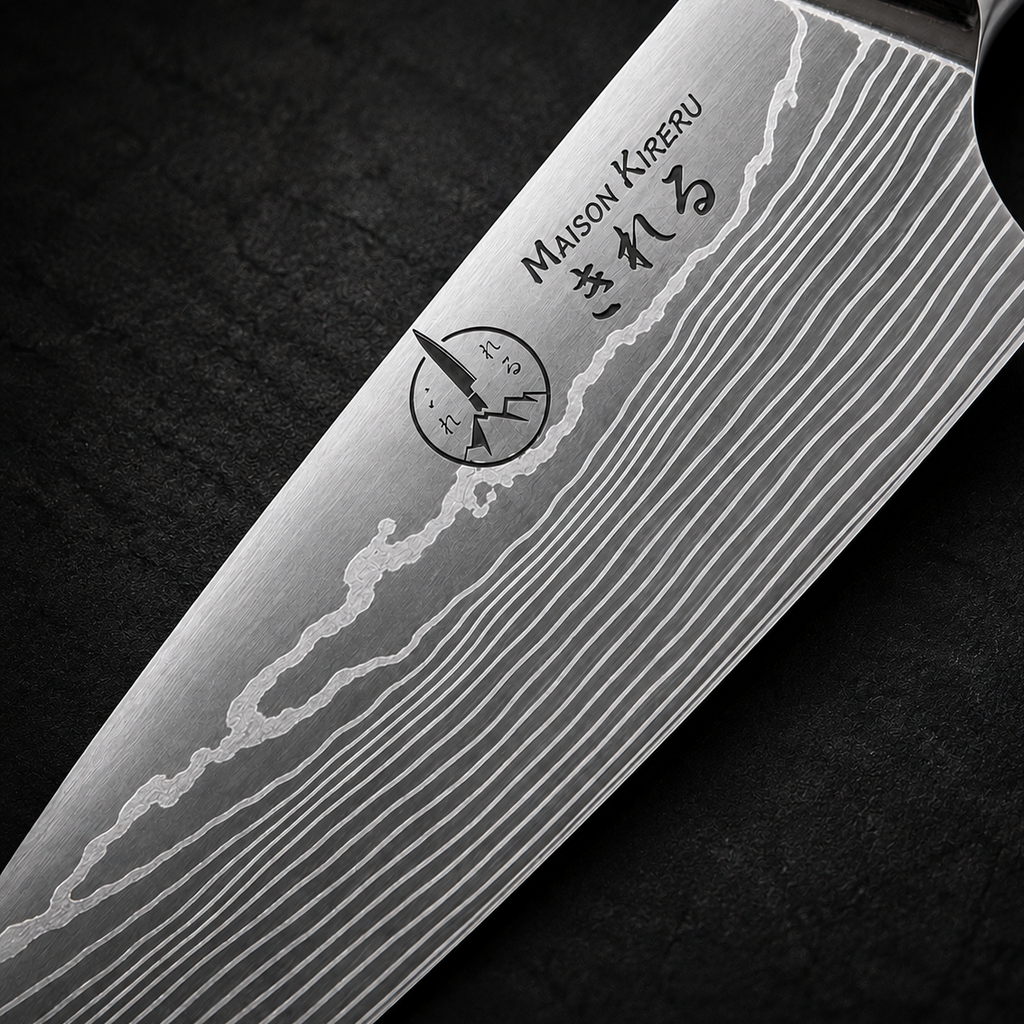 Couteau de Chef Japonais · Bleu Océan · Katachi