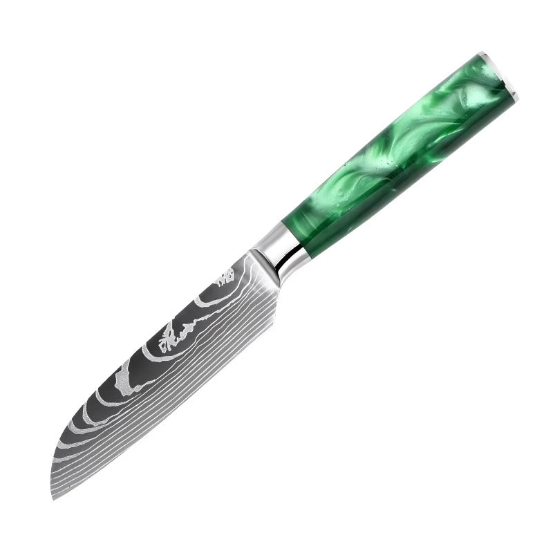 Set de 3 couteaux Japonais - KATACHI - Vert Émeraude