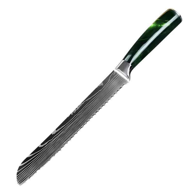 Set de 10 couteaux Japonais - KATACHI - Forest Green