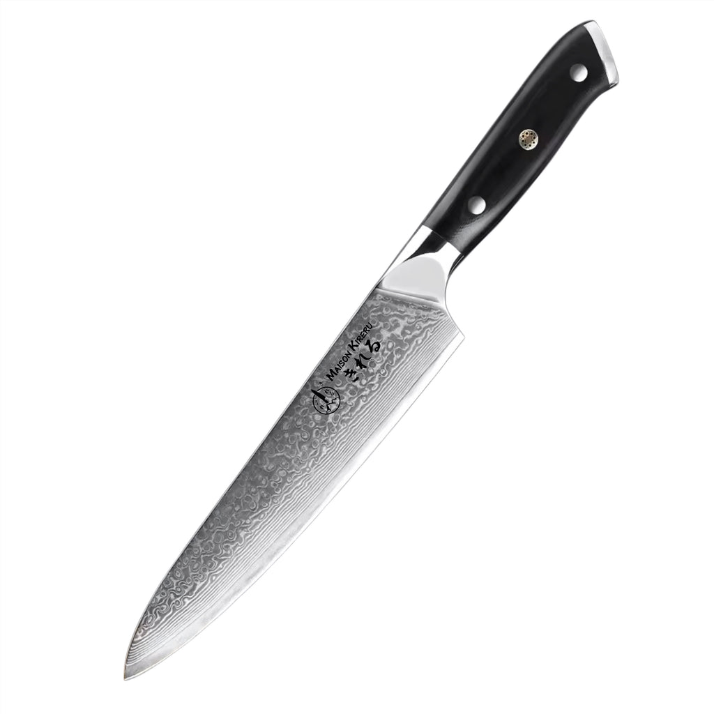Couteaux Japonais Damas · Set de 3 · Chef Okaza · Noir Essentiel