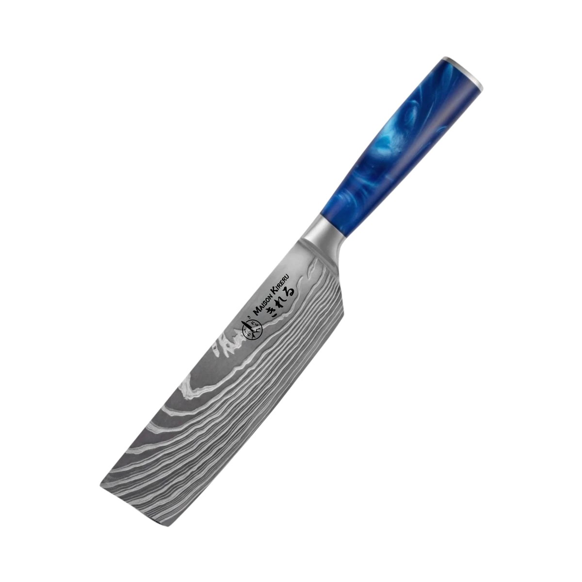Couteau Nakiri Japonais · Bleu Océan · Katachi