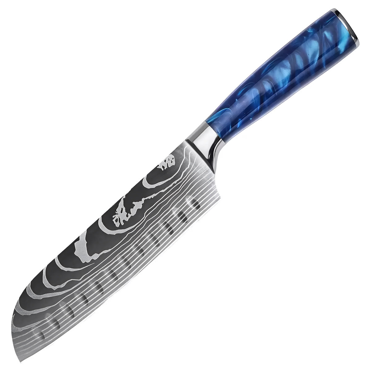 Set de 10 couteaux Japonais - KATACHI - Bleu Océan