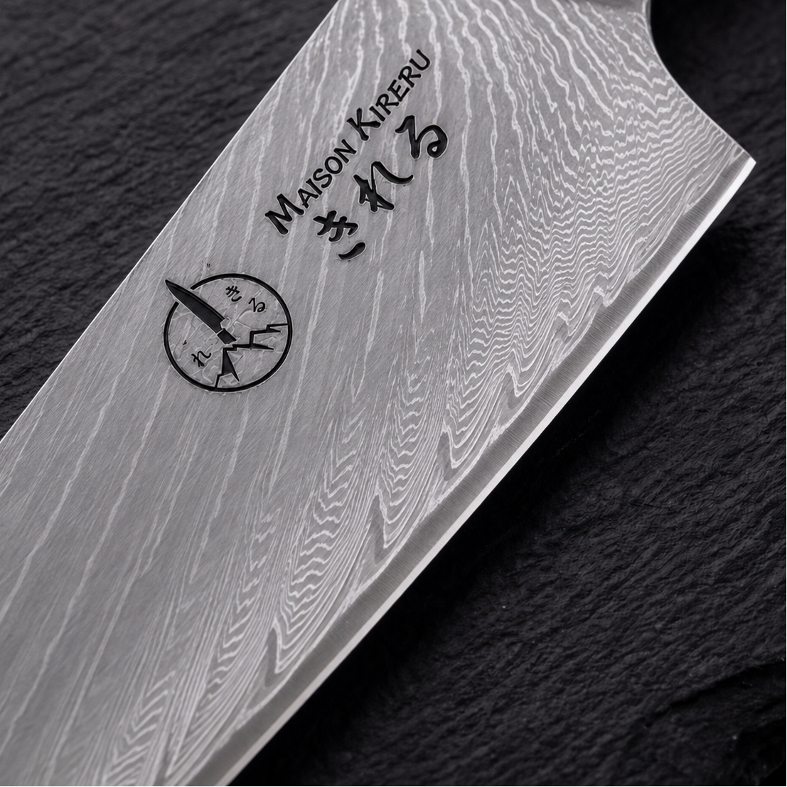 Couteau de Chef Japonais · Damas · Kuro Damas · Obsidienne Royal