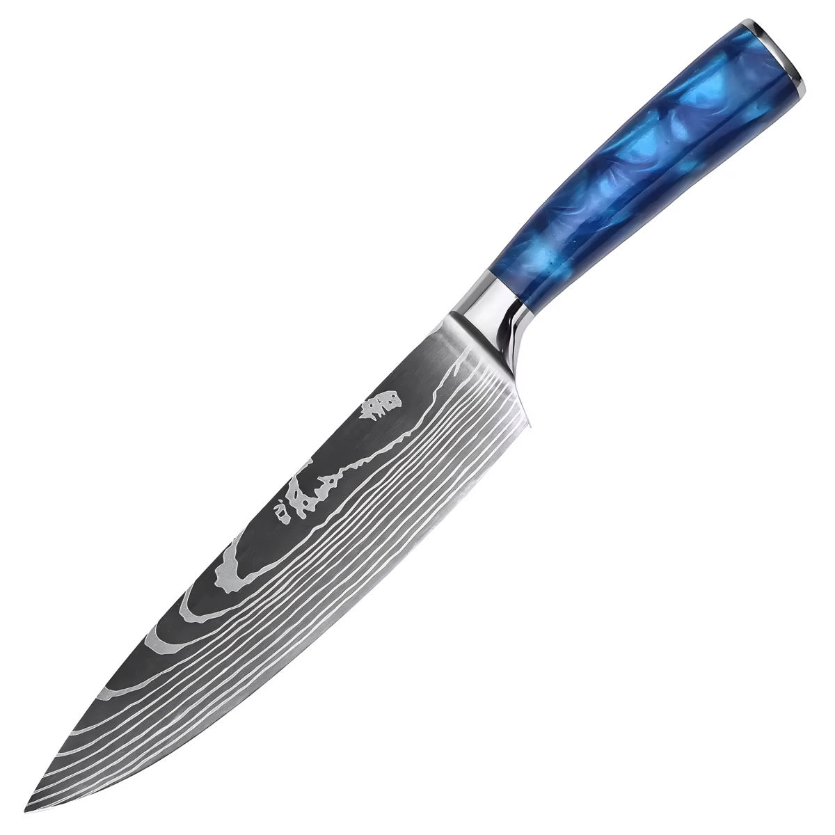 Set de 7 couteaux Japonais - KATACHI - Bleu Océan