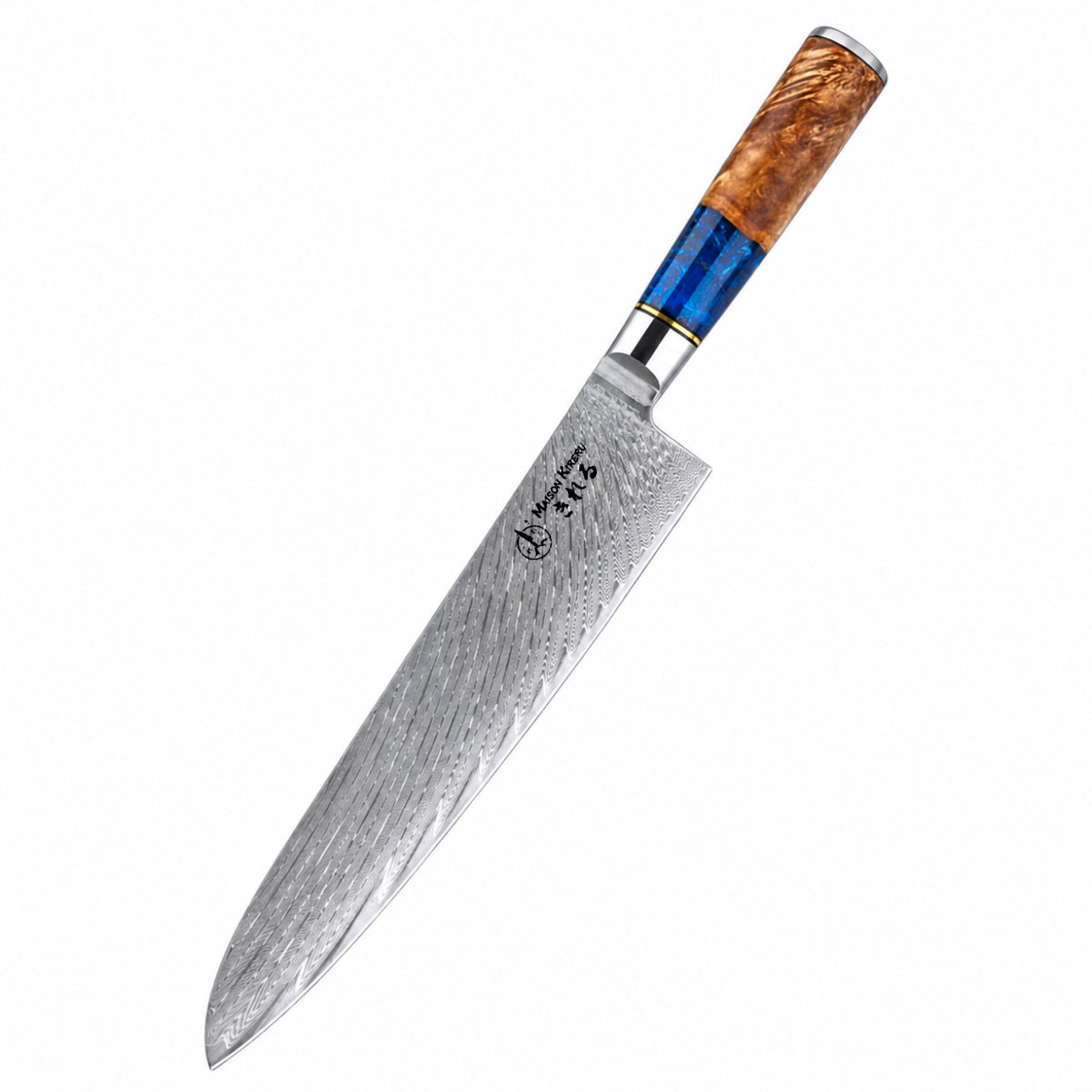 Couteau de Chef Japonais · Damas · Kuro Damas · Saphir Royal