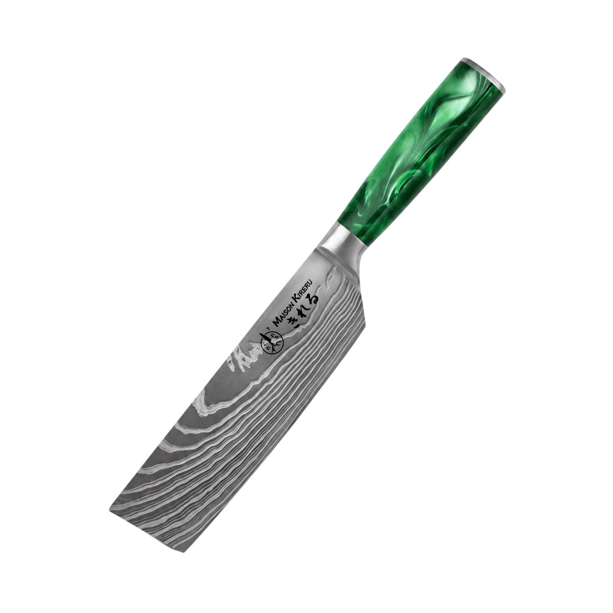 Couteau Nakiri Japonais · Vert Émeraude · Katachi