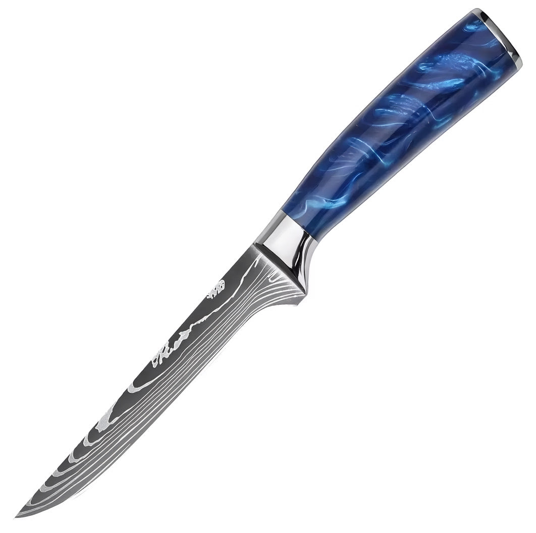 Set de 10 couteaux Japonais - KATACHI - Bleu Océan