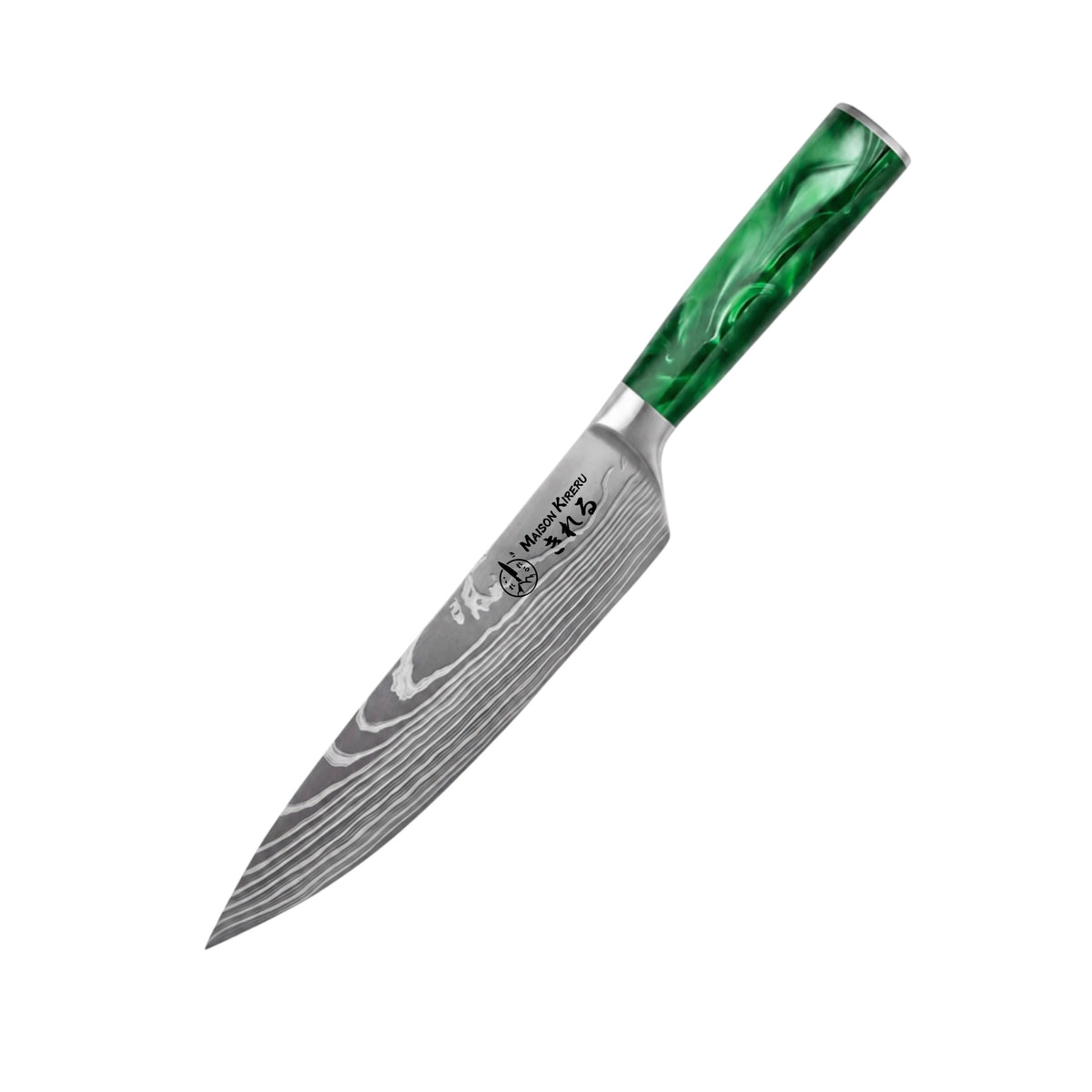 Couteau de Chef Japonais · Vert Émeraude · Katachi