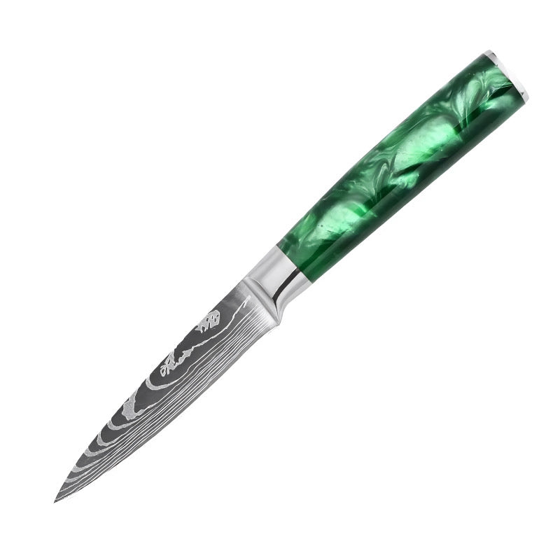 Set de 10 couteaux Japonais - KATACHI - Vert Émeraude