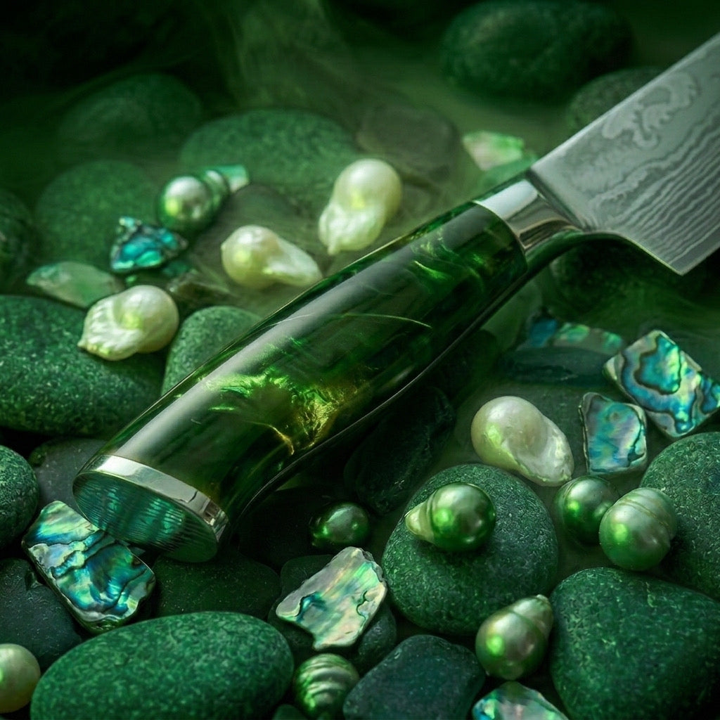 Set de 10 couteaux Japonais - KATACHI - Forest Green