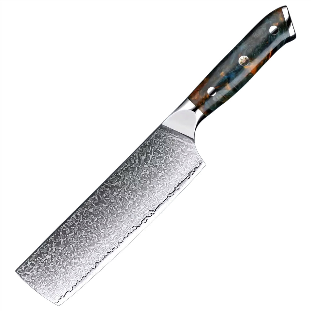 Set de 7 couteaux Japonais - Chef OKAZA - Forest Marble