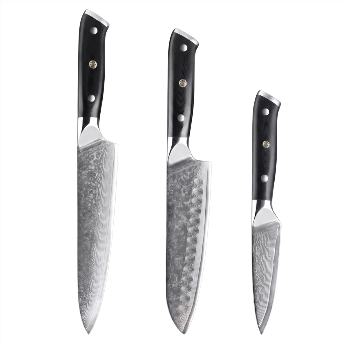 Set de 3 couteaux Japonais - Chef OKAZA - Noir Essentiel