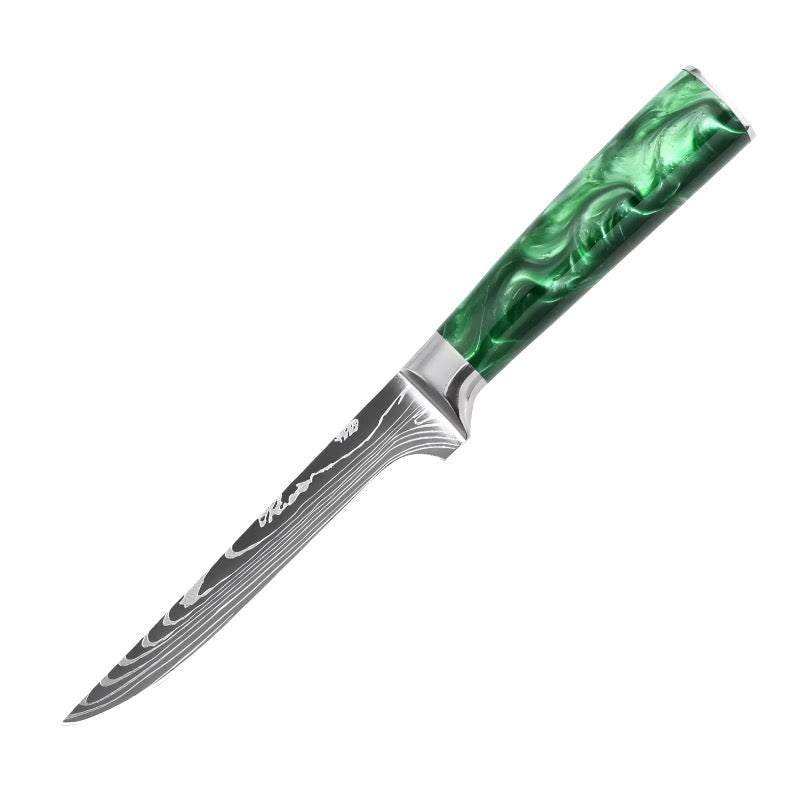 Set de 5 couteaux Japonais - KATACHI - Vert Émeraude