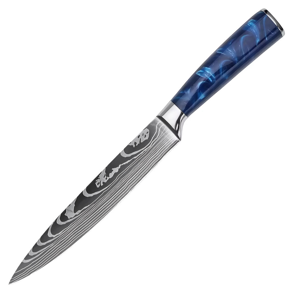 Set de 10 couteaux Japonais - KATACHI - Bleu Océan