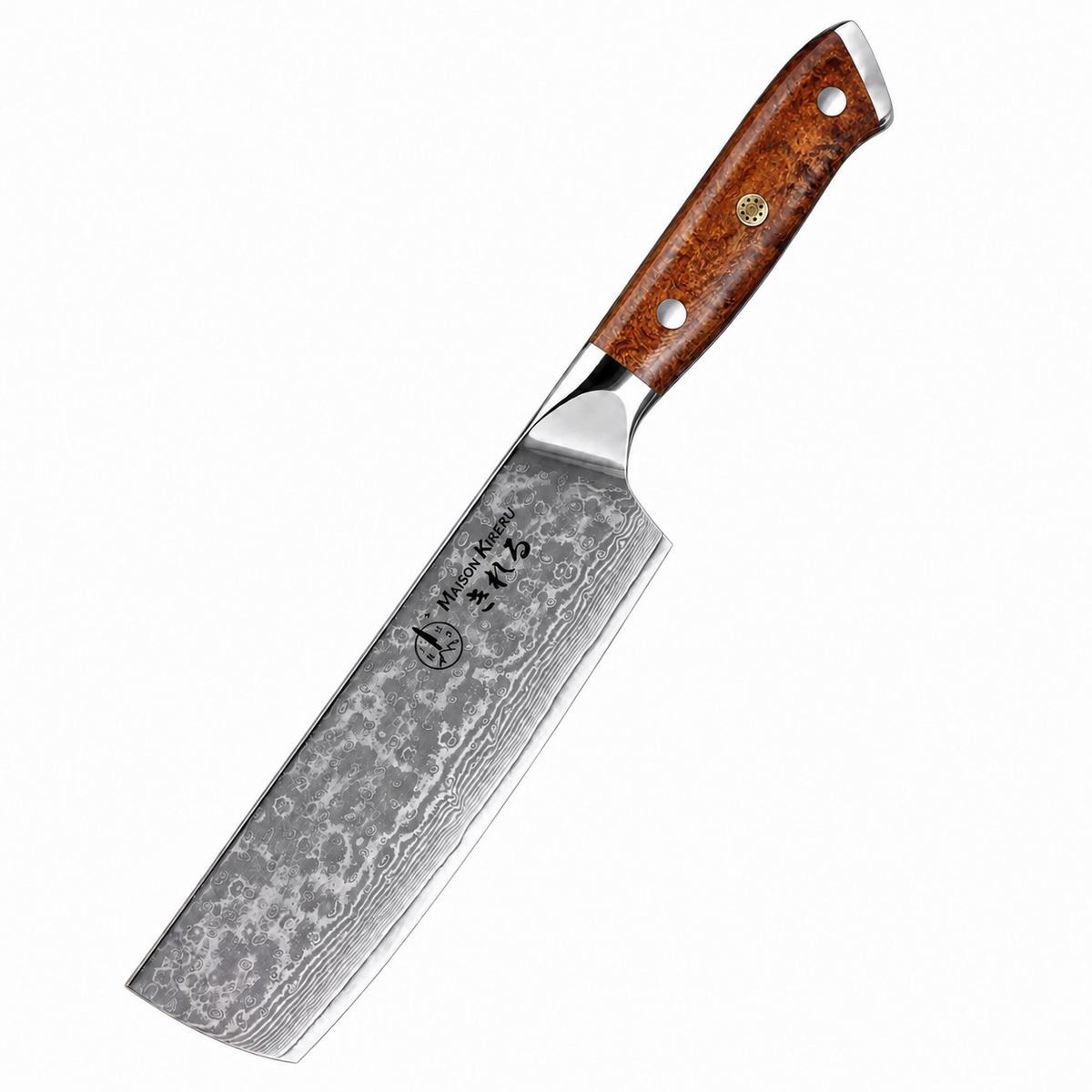 Couteau Nakiri Japonais · Damas · Chef Okaza · Forest Marble
