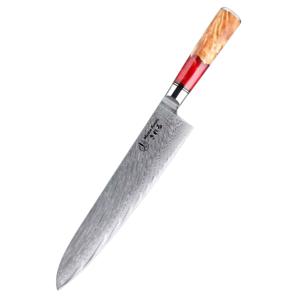 Couteau de Chef Japonais · Damas · Kuro Damas · Rubis Royal