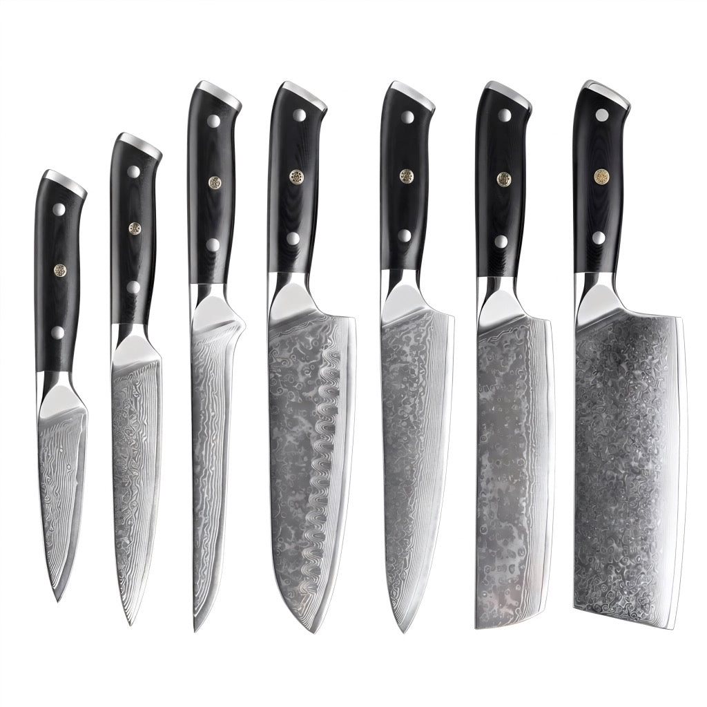 Set de 7 couteaux Japonais - Chef OKAZA - Noir Essentiel