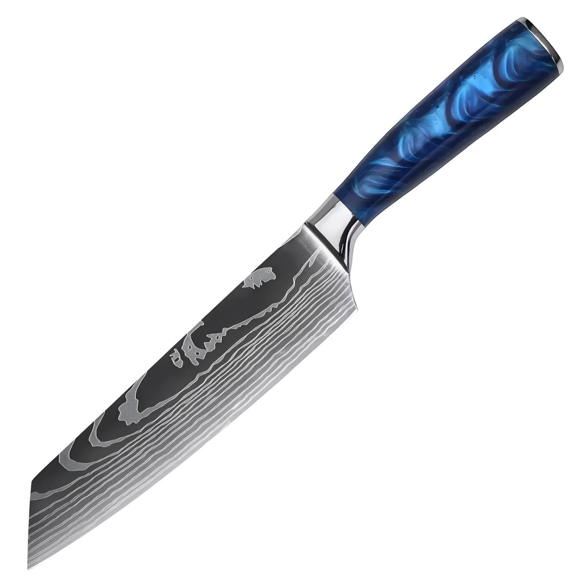 Set de 10 couteaux Japonais - KATACHI - Bleu Océan