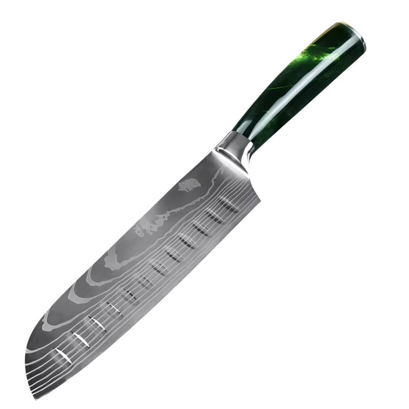 Set de 10 couteaux Japonais - KATACHI - Forest Green