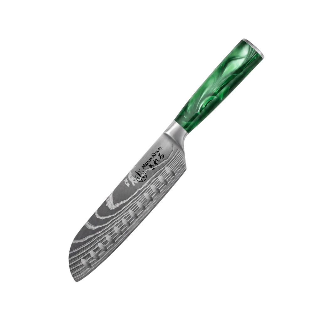 Couteaux Japonais Katachi · Set de 5 · Vert Émeraude