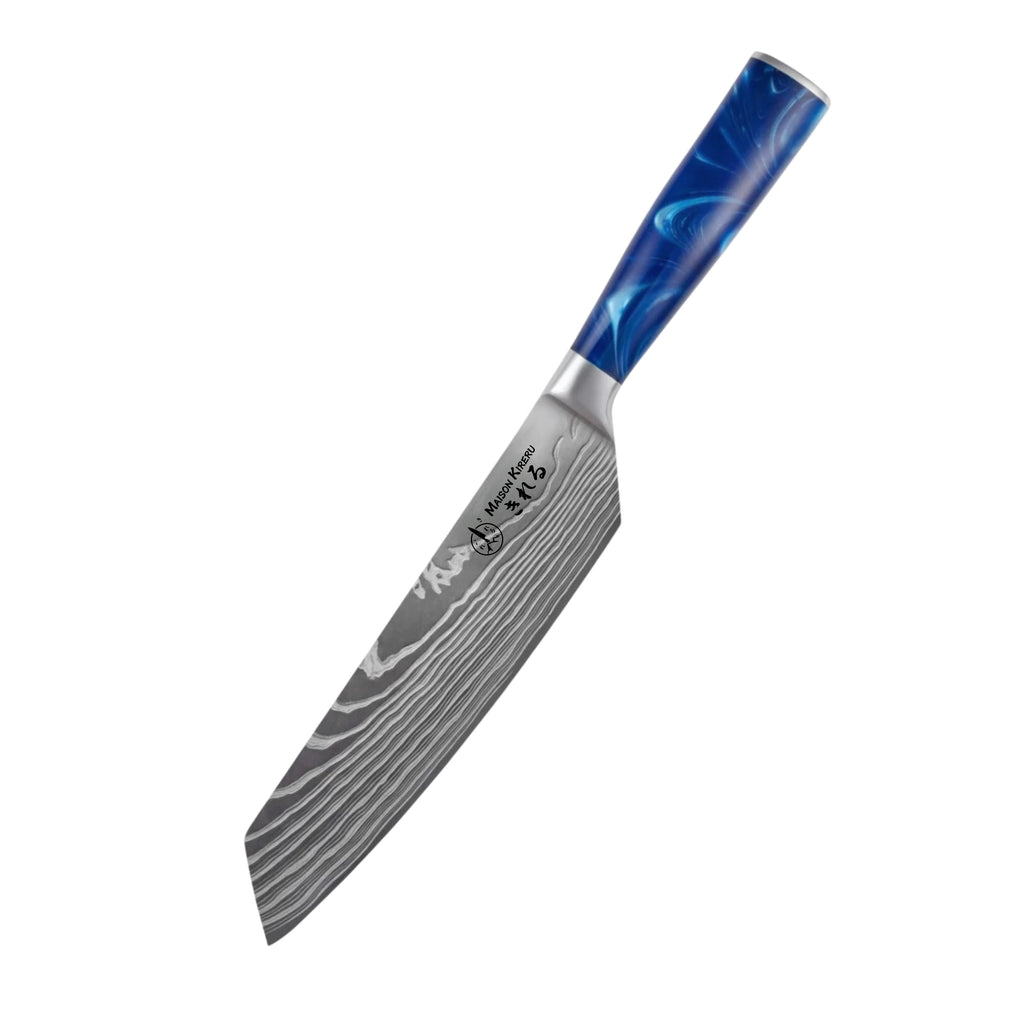 Couteaux Japonais Katachi · Set de 10 · Bleu Océan