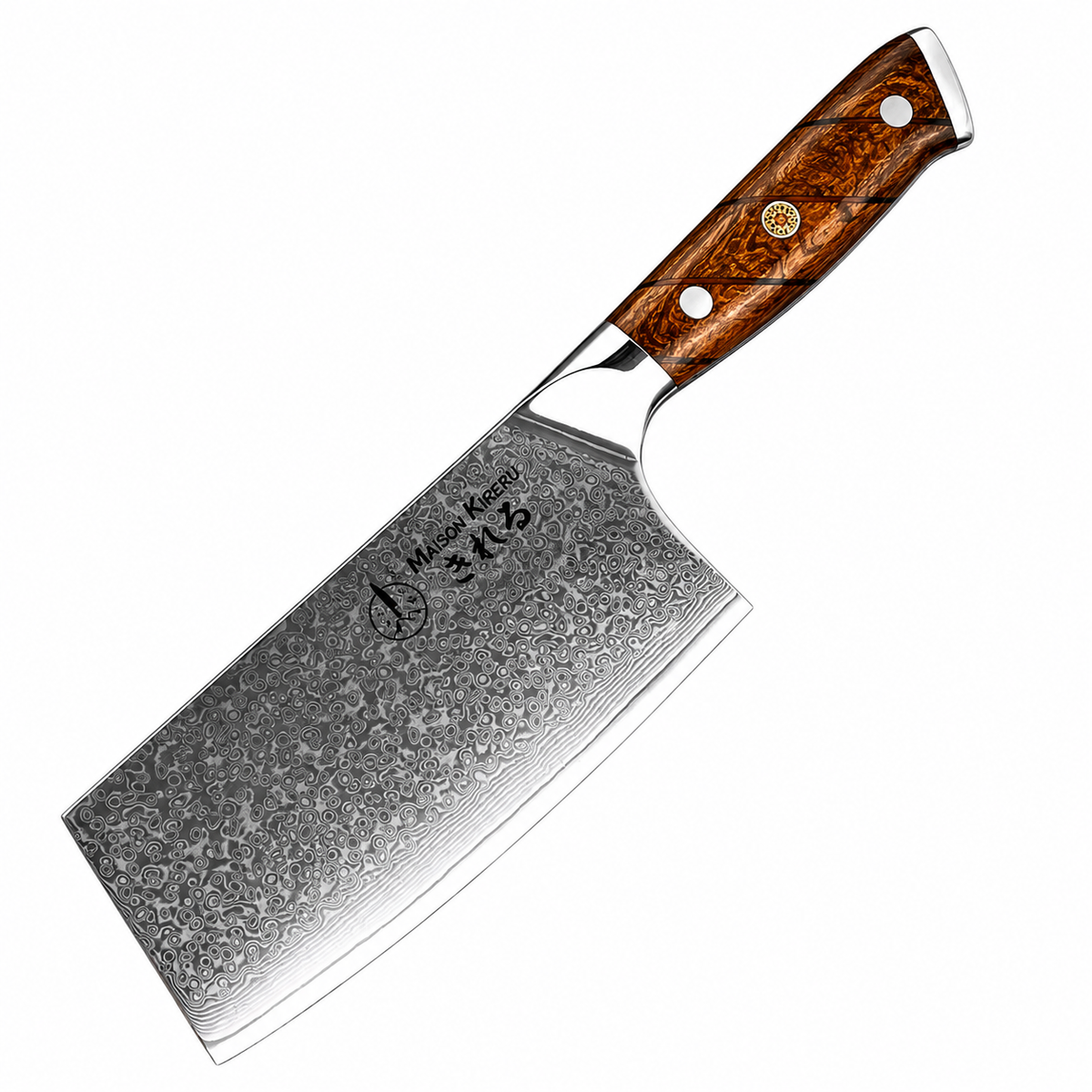 Couteaux Japonais Damas · Set de 7 · Chef Okaza · Forest Marble