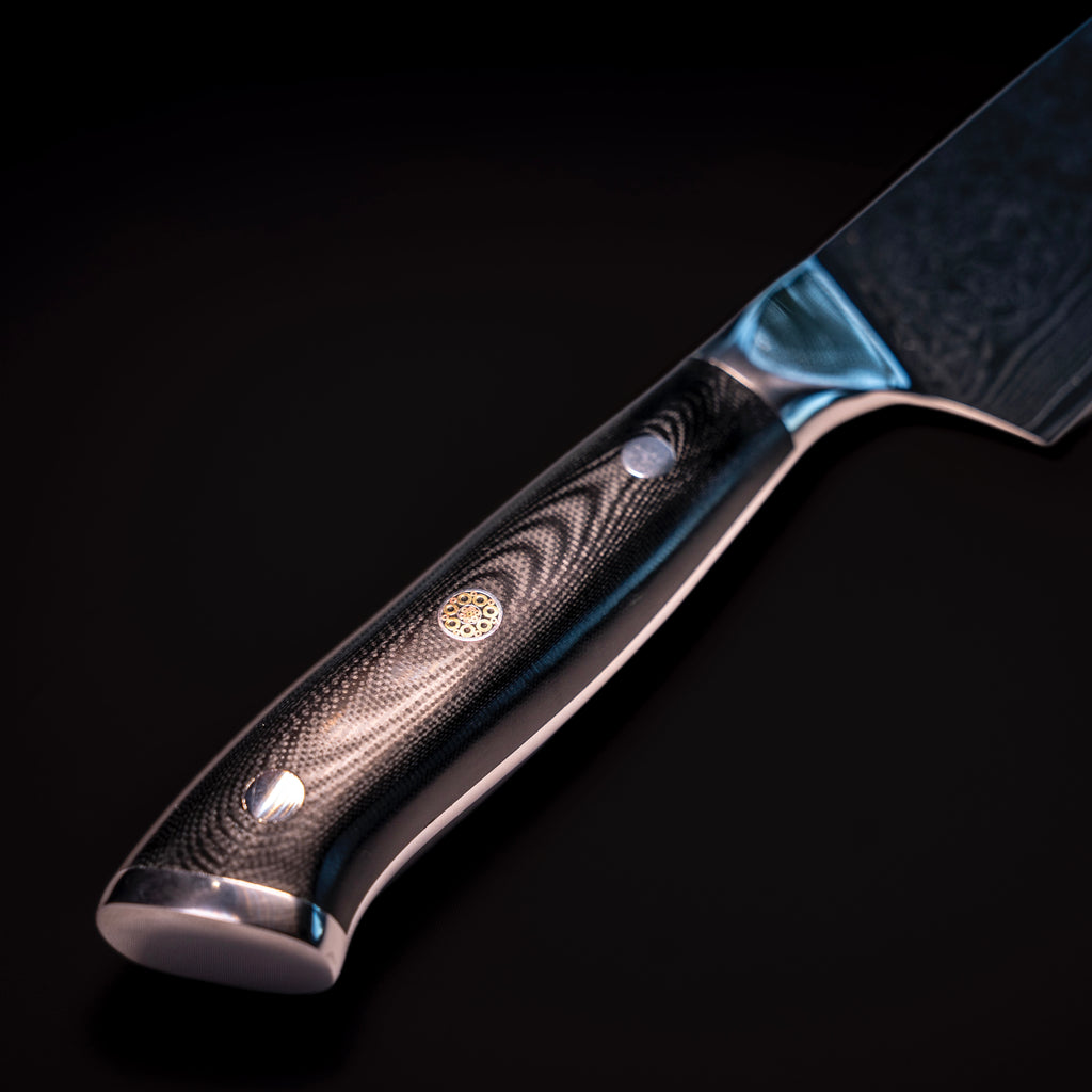 Manche du couteau japonais Chef Okaza Noir Essentiel