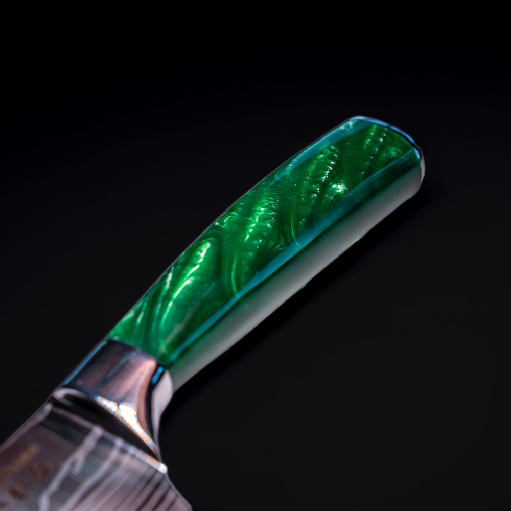 Manche du couteau japonais Katachi coloris Vert Émeraude