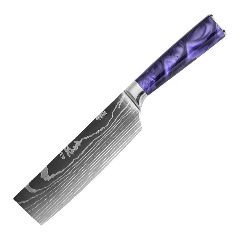 Set de 10 couteaux Japonais - KATACHI - Violet Impérial