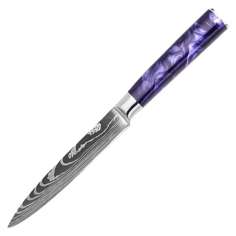 Set de 10 couteaux Japonais - KATACHI - Violet Impérial