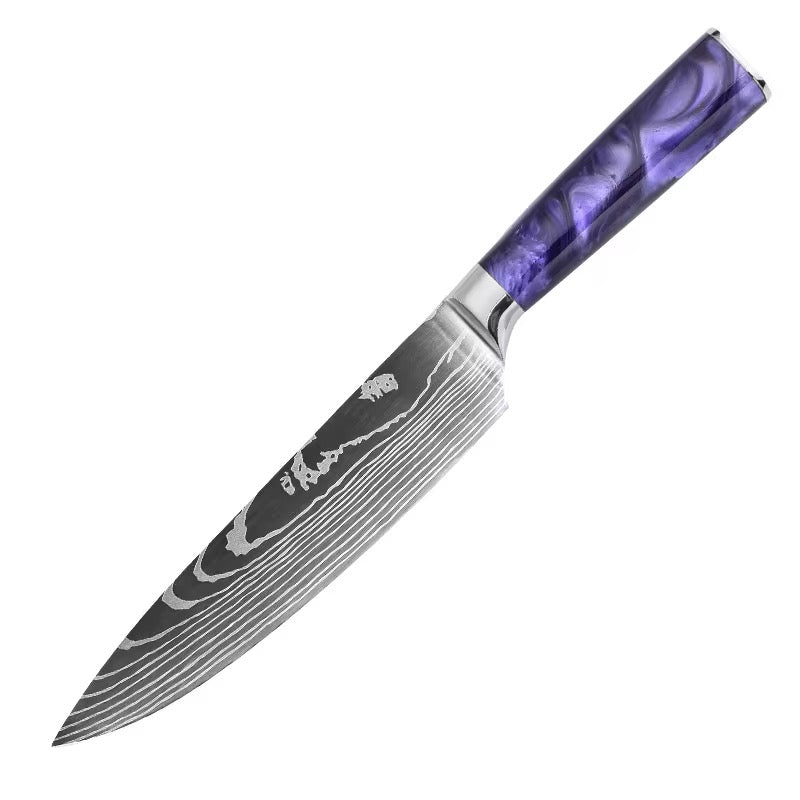 Set de 10 couteaux Japonais - KATACHI - Violet Impérial