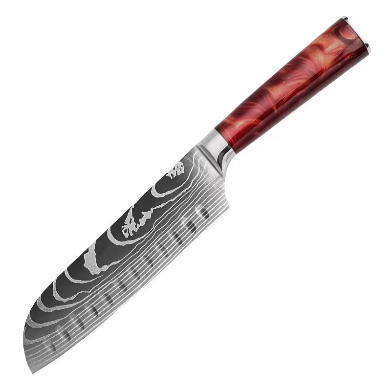 Set de 10 couteaux Japonais - KATACHI - Golden Brown